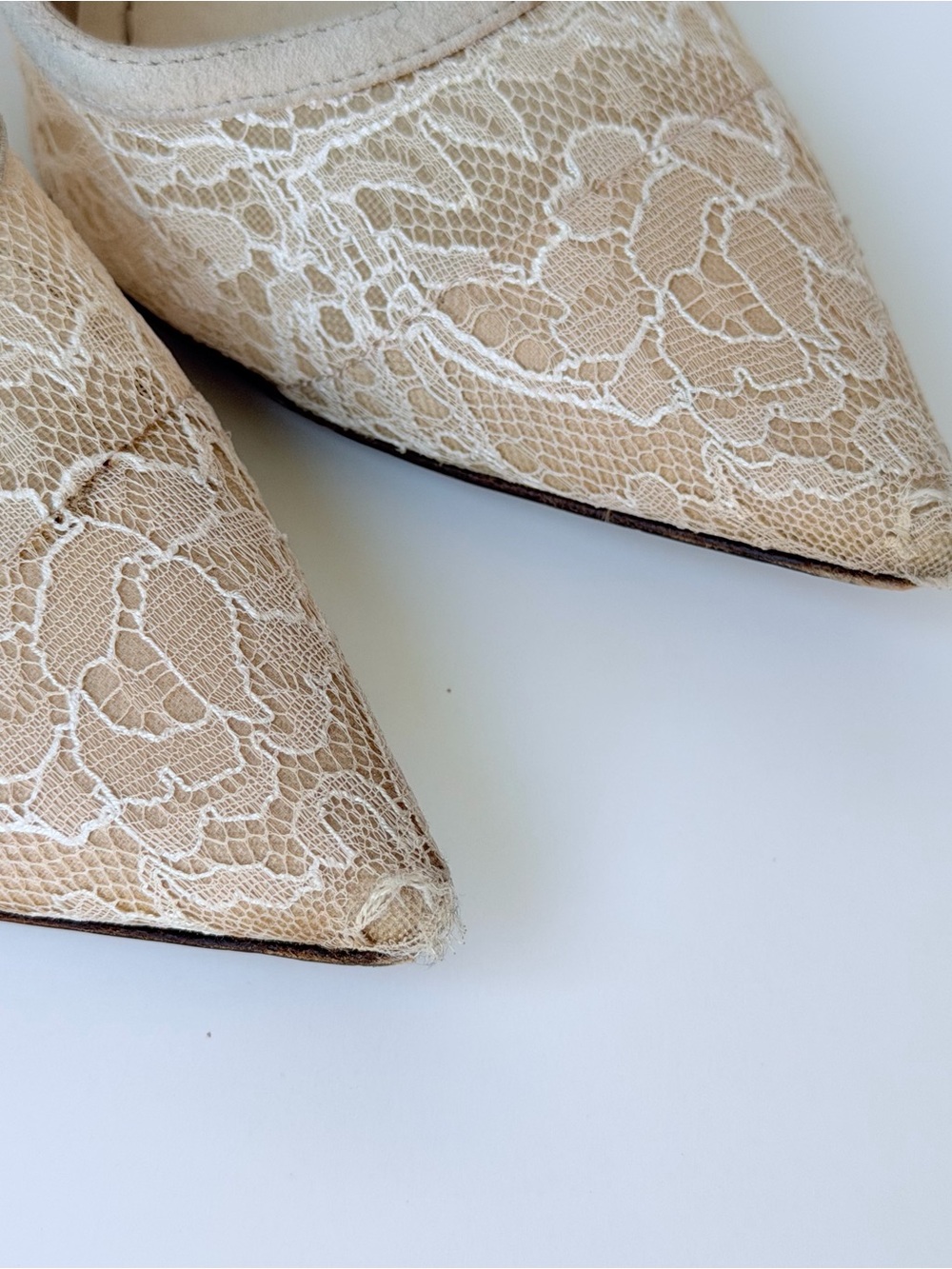 Christian Dior Lace Suede Lingerie Pumps - Picture 8 of 8
